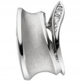 Anhänger 585 Weißgold mit 3 Brillanten 0,035 ct. abstrakt