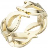 Damen Ring "Fische" 585 Gelbgold abstrakt | Edelsteine