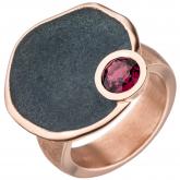 Damen Ring 925 Sterling Silber/rotvergoldet mit Rhodolith | Edelsteine