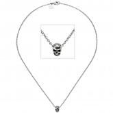 Collier mit Anhänger "Totenkopf" Edelstahl/teilgeschwärzt 45 cm Collier mit Anhänger "Totenkopf" Edelstahl/teilgeschwärzt 45 cm