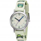JOBO Quarz analog Kinder Armbanduhr "Eule" hellgrün | Uhren