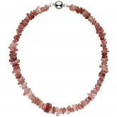 Collier Erdbeerquarz 44 cm mit Magnetschließe Metall Collier Erdbeerquarz 44 cm mit Magnetschließe Metall