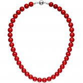 Collier mit Muschelkern Perlen rot 10 mm 45 cm | Perlen