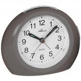 Atlanta Quarz analog Wecker grau leise ohne Ticken mit Licht Snooze | Uhren