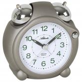 Atlanta Quarz analog Doppelglocken-Wecker grau | Atlanta