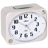Atlanta Quarz analog Wecker quadratisch cremeweiß mit Licht Obenabsteller Atlanta Quarz analog Wecker quadratisch cremeweiß mit Licht Obenabsteller