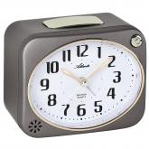 Atlanta Quarz analog Wecker grau mit Licht und Glockensignal | Uhren