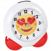 Atlanta Quarz analog Kinderwecker "Smilie mit Herz" weiß/rot | Atlanta