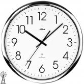 Atlanta Funk analog Wanduhr Kunststoff silberfarben rund Atlanta Funk analog Wanduhr Kunststoff silberfarben rund