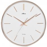 Atlanta Quarz analog Wanduhr rotgoldfarben rund | Uhren