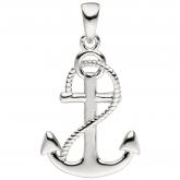 Anhänger "Anker mit Tau" 925 Sterling Silber Anhänger "Anker mit Tau" 925 Sterling Silber