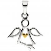Anhänger "Engel" bicolor 925 Sterling Silber/teilvergoldet | Silberschmuck