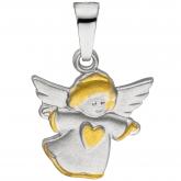 Anhänger "Engel" 925 Sterling Silber/teilvergoldet | Silberschmuck