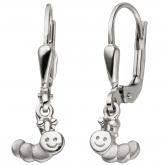 Kinder Boutons "Raupe" 925 Sterling Silber/teilmattiert | Silberschmuck