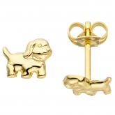 Ohrstecker "Hund" 333 Gelbgold | Gelbgoldschmuck