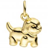 Kinder Anhänger "Hund" 333 Gelbgold | Gelbgoldschmuck