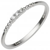 Damen Ring 585 Weißgold 3 Brillanten 0,05 ct. | Weißgoldschmuck