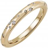 Damenring 585 Gelbgold mit 34 Brillanten 0,21 ct. | Gelbgoldschmuck