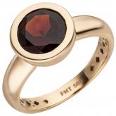 Damen Ring 585 Rotgold mit Granat rot | Rosé- und Rotgoldschmuck