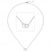 Collier/Ankerkette "Anelli" 585 Weißgold mit Brillanten 45 cm | Weißgoldschmuck