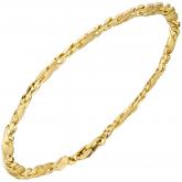 Armband 585 Gelbgold/teilmatt ca. 21 cm ca. 4,4 mm | Gelbgoldschmuck