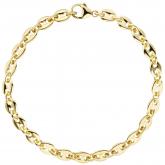 Armband Kaffeebohnen-Design 585 Gelbgold 21 cm | Gelbgoldschmuck