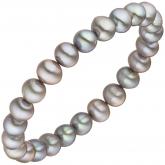 Armband Süßwasser-Zuchtperlen grau 19 cm ca. 8-9 mm elastisch Armband Süßwasser-Zuchtperlen grau 19 cm ca. 8-9 mm elastisch