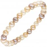 Armband Süßwasser-Zuchtperlen hell multicolor 19 cm elastisch ca. 6-7 mm Armband Süßwasser-Zuchtperlen hell multicolor 19 cm elastisch ca. 6-7 mm