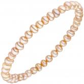 Armband Süßwasser-Zuchtperlen naturfarben 19 cm elastisch Armband Süßwasser-Zuchtperlen naturfarben 19 cm elastisch