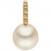 Anhänger 585 Gelbgold mit Süßwasser-Zuchtperle ca. 8 mm | Gelbgoldschmuck