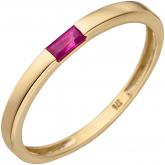 Damen Ring 375 Gelbgold mit Rubin | Edelsteine