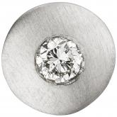 Anhänger rund 950 Platin matt mit Brillant 0,25 ct. | Platinschmuck