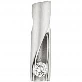 Anhänger 950 Platin teilmatt mit Brillant 0,11 ct. linear abstrakt | Platinschmuck