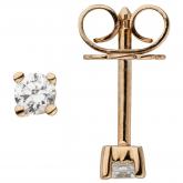 Ohrstecker 585 Rotgold mit 2 Brillanten 0,14 ct. | Rosé- und Rotgoldschmuck