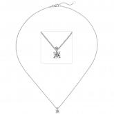 Collier 585 Weißgold mit Brillant 0,50 ct. Solitär 45 cm | Weißgoldschmuck