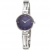 JOBO Quarz analog Damen Armbanduhr Edelstahl mit blauem Zifferblatt | JOBO