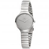 JOBO Quarz analog Damen Armbanduhr Edelstahl mit grauem Zifferblatt | JOBO