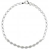 Armband 925 Sterling Silber mit 60 Zirkonia weiß 19 cm Armband 925 Sterling Silber mit 60 Zirkonia weiß 19 cm