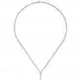 Collier 925 Sterling Silber mit 234 Zirkonia weiß 44 cm Collier 925 Sterling Silber mit 234 Zirkonia weiß 44 cm