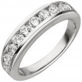 Damen Ring 925 Silber mit 9 Zirkonia weiß | Silberschmuck