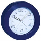 Atlanta Quarz analog Wecker rund blau leise mit Licht und Snooze | Uhren