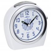 Atlanta Quarz analog Wecker weiß/silberfarben/blau mit Licht Atlanta Quarz analog Wecker weiß/silberfarben/blau mit Licht