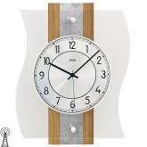 AMS Funk analog Wanduhr eichefarben mit Antik-Einlage AMS Funk analog Wanduhr eichefarben mit Antik-Einlage