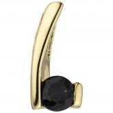 Anhänger 333 Gelbgold mit Blue Saphir modern | Edelsteine