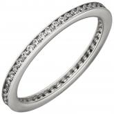 Damen Ring 925 Silber mit Zirkonia weiß rundum | Silberschmuck