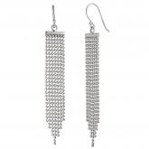 Ohrhaken 925 Sterling Silber Wasserfall-Optik | Silberschmuck