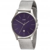 JOBO Quarz analog Herren Armbanduhr Edelstahl Zifferblatt blau | Uhren