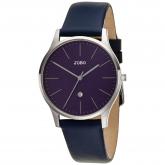 JOBO Quarz analog Damen Armbanduhr Edelstahl mit Lederband blau | JOBO