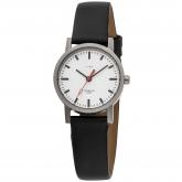 JOBO Quarz analog Damen Armbanduhr Titan mit Lederband schwarz | Uhren
