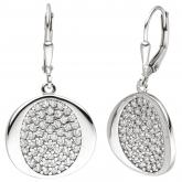 Boutons rund 925 Silber mit 110 Zirkonia weiß | Silberschmuck